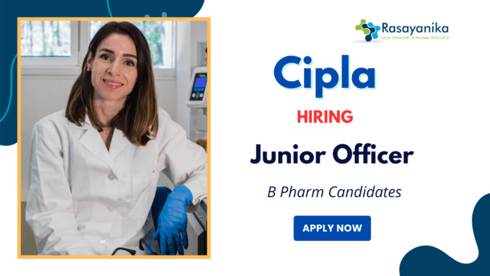 B Pharm Jobs at Cipla