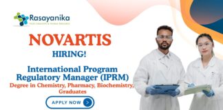 BPharm Jobs at Novartis | Apply Now For The International Program Regulatory Manager Role