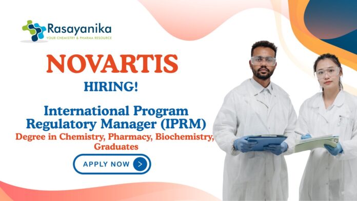 BPharm Jobs at Novartis | Apply Now For The International Program Regulatory Manager Role