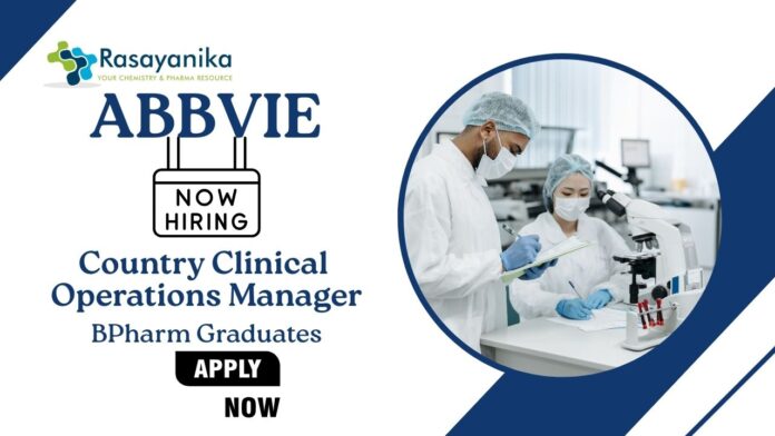 BPharma Jobs at AbbVie | Apply Now For The Country Clinical Operations Manager Role