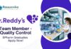 BPharma Jobs at Dr. Reddy's | Apply Now For The Team Member - Quality Control Role