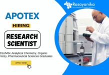BSc Chemistry Job at Apotex Apply Online for the Research Scientist Position