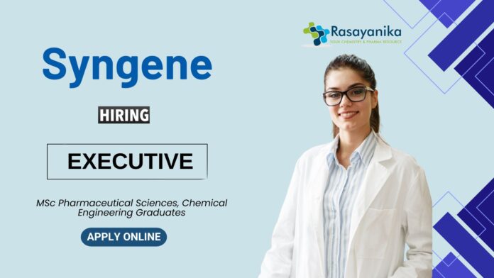 Biotech Jobs for Freshers at Syngene MSc Graduates Apply Now for the Executive Position (1)