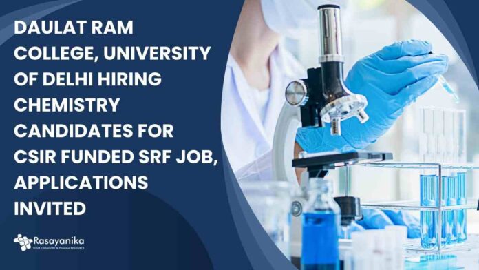 MSc Chemistry SRF Job Openings
