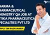 Pharma & Pharmaceutical Chemistry Jobs