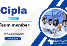 Recent Pharma Jobs at Cipla | Apply Now for the Team Member - LCM Position