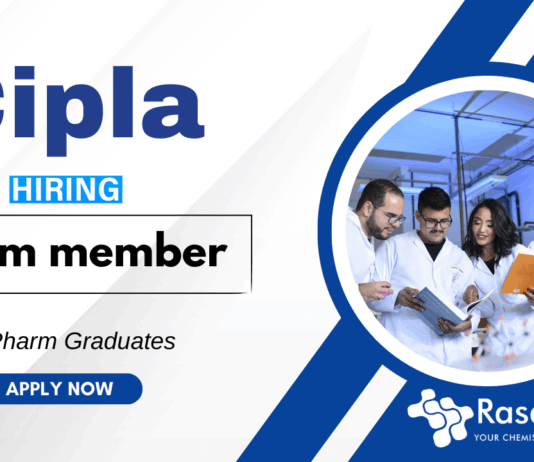 Recent Pharma Jobs at Cipla | Apply Now for the Team Member - LCM Position