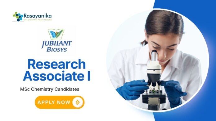 Latest MSc Analytical Chemistry Jobs at Jubliant Biosys | Apply now