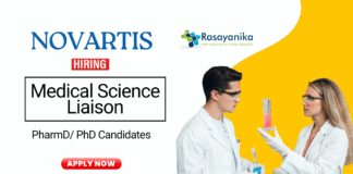 Pharma Jobs at Novartis | PharmD Graduates Apply now for the Medical Science Liaison Role