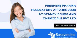 Freshers Pharma Vacancies