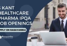 Pharma Jobs in IPQA at S Kant Healthcare