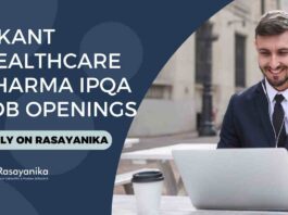 Pharma Jobs in IPQA at S Kant Healthcare
