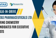 MSc Chemistry Job Vacancies at Intas