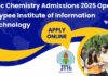 MSc Chemistry Admissions 2025 JIIT