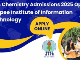MSc Chemistry Admissions 2025 JIIT