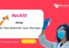 Chemistry Grads Reckitt R&D Raw Materials Spec Manager hiring
