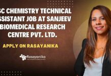 Latest Chemistry BSc Job Openings