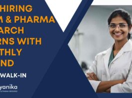 MSc Chemistry Internships India
