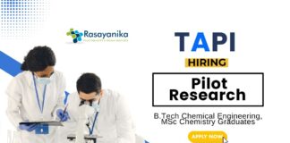 Chemical Engineering Job at TAPI B.Tech Graduates Apply Now for the Pilot Research Role (1)