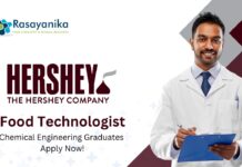 Chemical Engineering Jobs at Hershey | Apply Now For The Food Technologist Role