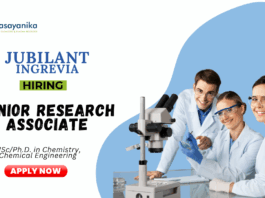 Chemical Engineering Jobs at Jubilant Apply Now for the Senior Research Associate Role