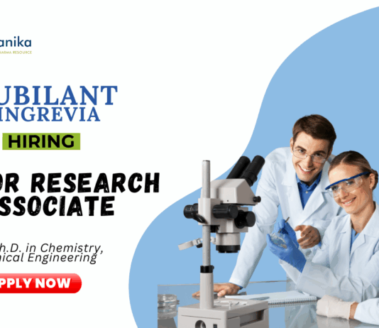 Chemical Engineering Jobs at Jubilant Apply Now for the Senior Research Associate Role