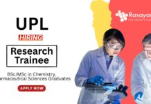 Chemistry Jobs for Freshers BSc MSc Graduates Apply Now for the Research Trainee Position (1)