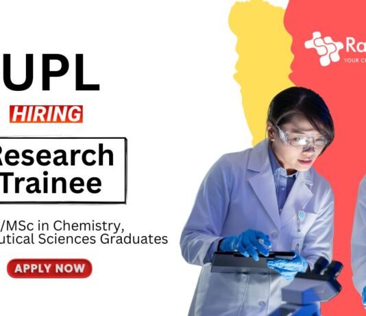Chemistry Jobs for Freshers BSc MSc Graduates Apply Now for the Research Trainee Position (1)