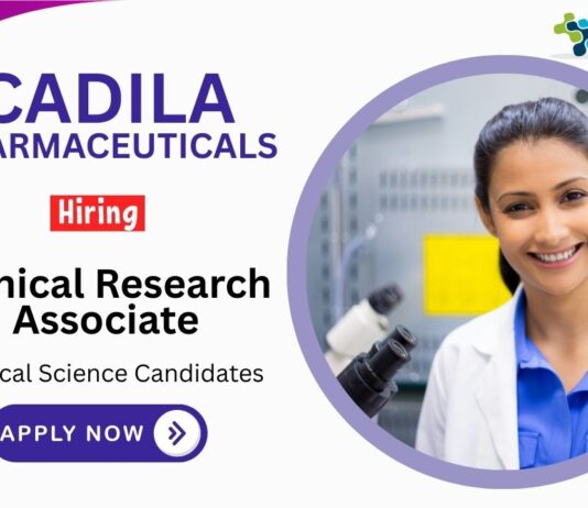 Clinical Research Associate Jobs at Cadila Pharmaceuticals | Apply Now