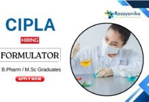 MSc Pharmacy Jobs at Cipla | Apply Now for the Formulator Position