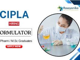MSc Pharmacy Jobs at Cipla | Apply Now for the Formulator Position