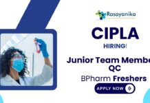Fresher Quality Control Jobs at Cipla | BPharm Graduates Apply Now