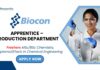 Freshers Chemistry Jobs at Biocon Hyderabad | Attend the Walk-In Interview for Apprentice – Production Department Role