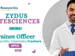 Freshers Job Vacancy at Zydus | BSc and MSc Chemistry Graduates Apply Now