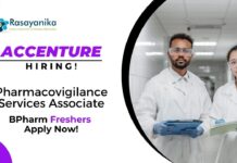 Freshers Jobs For BPharm at Accenture | Apply Now For Pharmacovigilance Services Associate Role