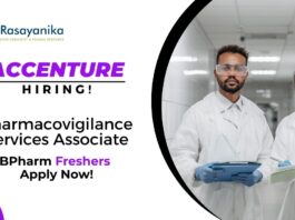 Freshers Jobs For BPharm at Accenture | Apply Now For Pharmacovigilance Services Associate Role