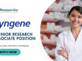 Freshers M Pharma Jobs at Syngene | Apply Now for Senior Research Associate Position