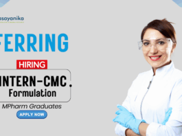 Freshers MPharm Jobs at Ferring Apply Now for the Intern - CMC Role (2)