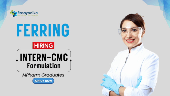 Freshers MPharm Jobs at Ferring Apply Now for the Intern - CMC Role (2)