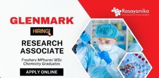 Freshers MSc Chemistry Jobs at Glenmark Apply now for the Research Associate Position (1)