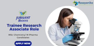 Freshers MSc Chemistry Jobs at Jubilant Biosys Ltd | Apply Now for Research Associate Role