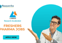  Freshers Pharma Jobs at Lambda Therapeutic Research | Apply Now for Immunogenicity Role