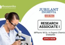 Chemistry Jobs at Jubilant Biosys | MSc Graduates Apply now for the Research Associate Position