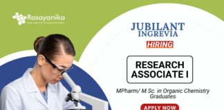 Chemistry Jobs at Jubilant Biosys | MSc Graduates Apply now for the Research Associate Position