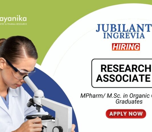 Chemistry Jobs at Jubilant Biosys | MSc Graduates Apply now for the Research Associate Position