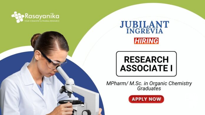 Chemistry Jobs at Jubilant Biosys | MSc Graduates Apply now for the Research Associate Position