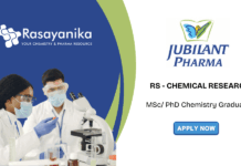 Chemical Engineering Jobs at Jubliant - MSc Graduates Apply for the RS - Chemical Research Position