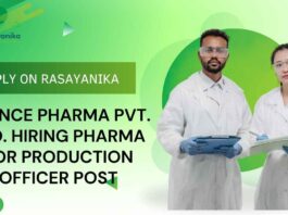 Industrial Chemistry Job Openings at Asence Pharma Pvt. Ltd.