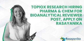 Pharma & Chem Job Openings at Topiox Research