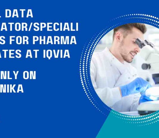 Pharma Vacancies Latest in IQVIA